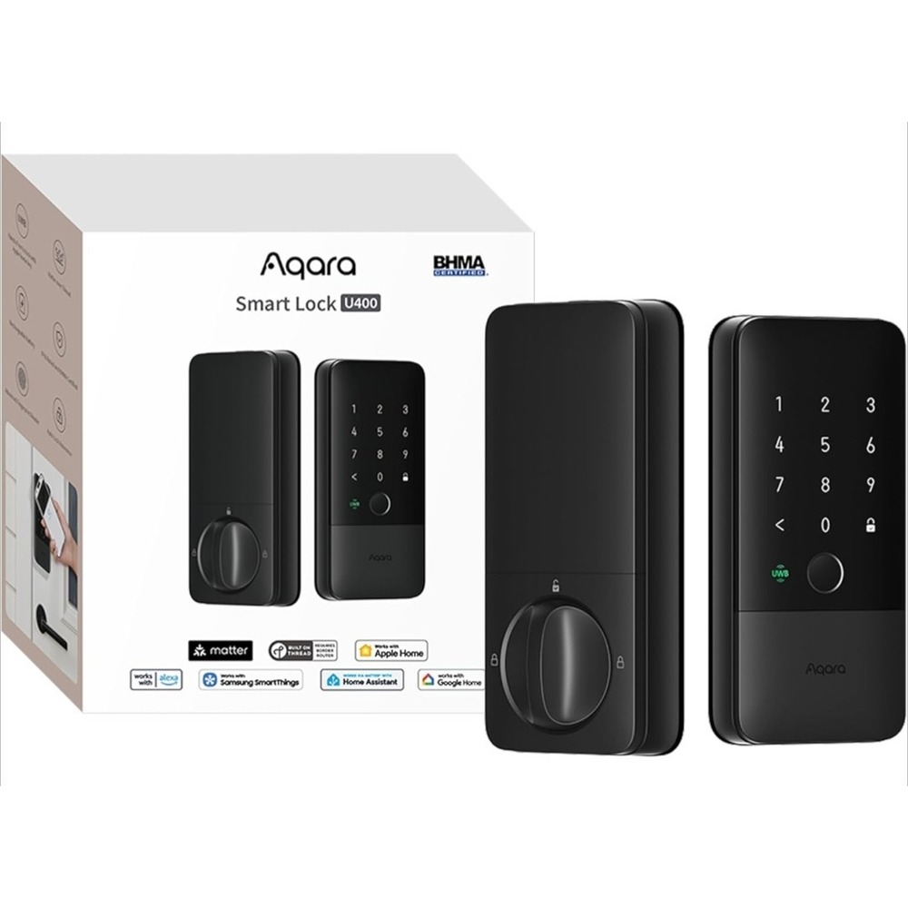 Aqara UWB Smart Lock U400, Apple Home Key, Fingerprint Deadbolt
